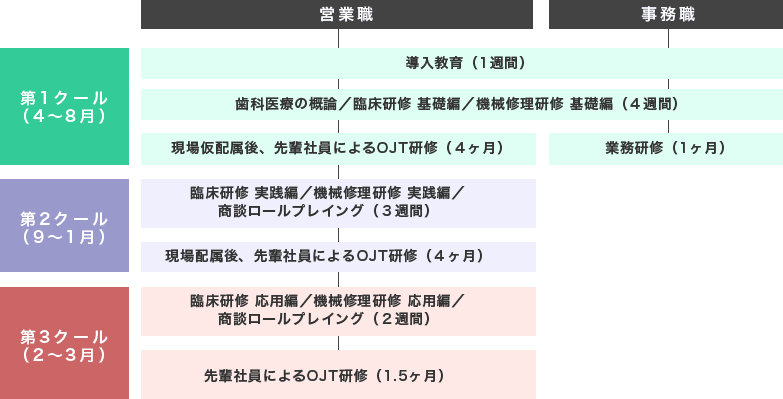 新入社員教育図